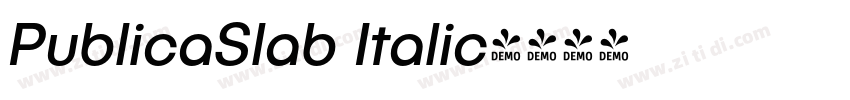 PublicaSlab Italic字体转换